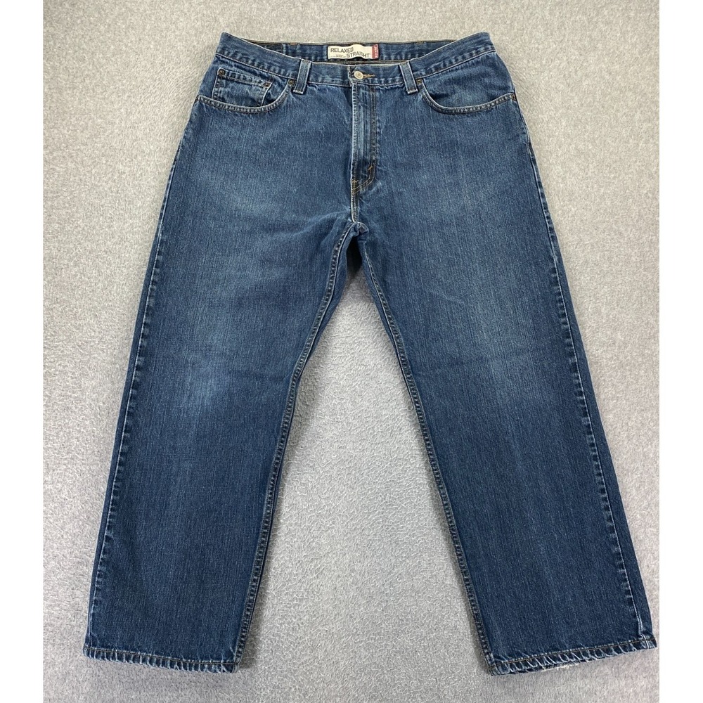 Levi's 559 Relaxed Straight Jeans Mens 38x30 (Fits 36x29) Blue 100% Cotton Denim
